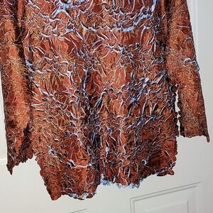 Elegant Brown Textured Women's Top